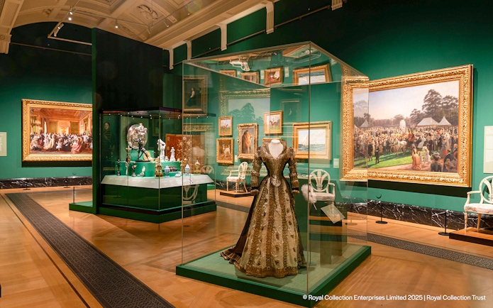 Edwardian artifacts and paintings at Kings Gallery, Buckingham Palace exhibition.