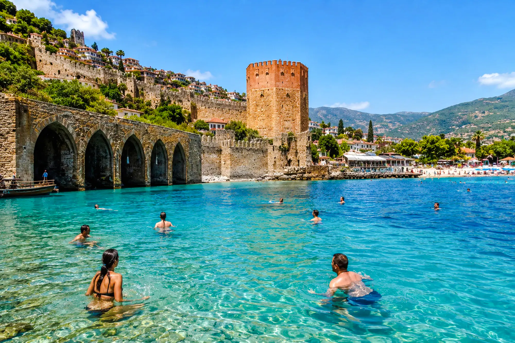 alanya pirate boat tour with lunch and unlimited soft drinks, foam party and round-trip hotel transfers-6