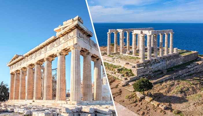 Combo of Parthenon and Temple of Poseidon