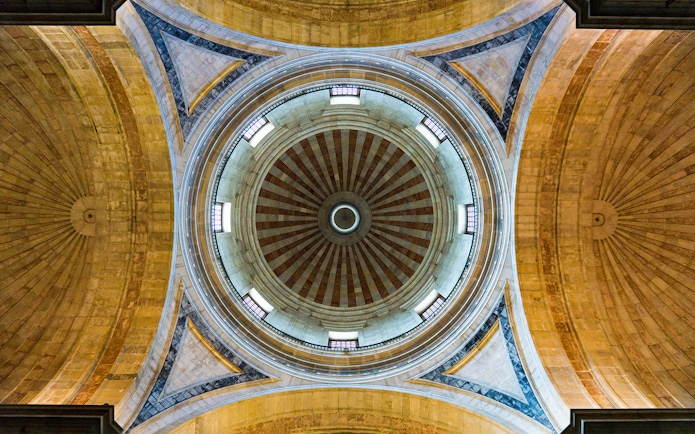 Dome interior of the National Pantheon in Lisbon, Portugal.