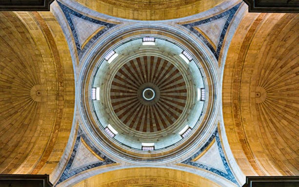 Dome interior of the National Pantheon in Lisbon, Portugal.