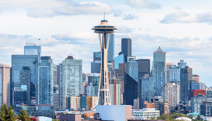 space needle along with seattle skyline