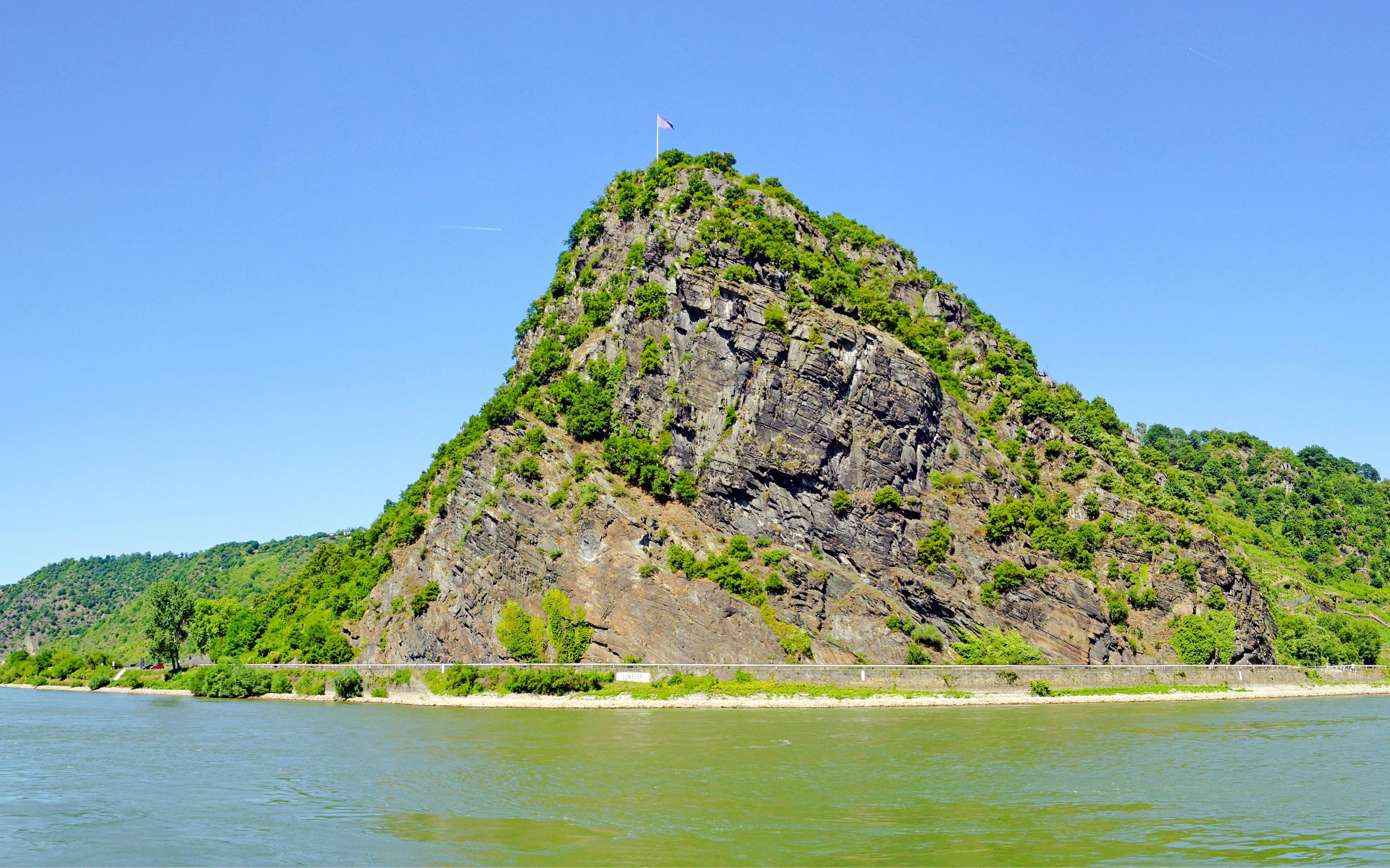Lorelei Rock along the Rhine River near Koblenz, Germany.