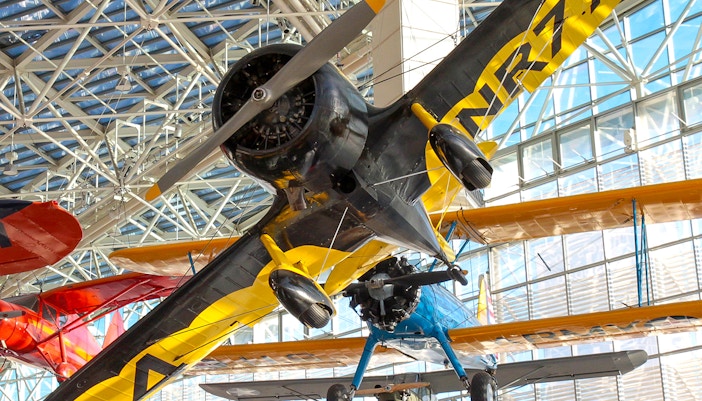 Historic aircraft display at Seattle's Museum of Flight, part of Seattle C3® by CityPASS®.