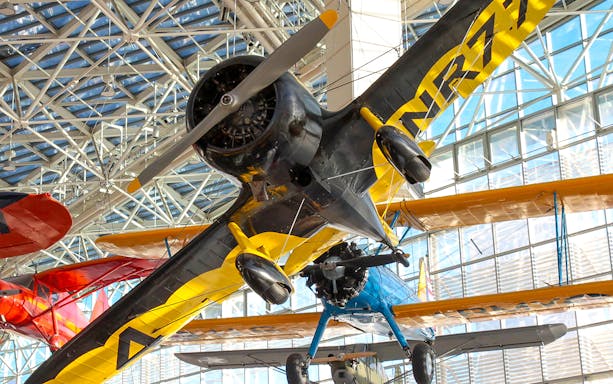 Historic aircraft display at Seattle's Museum of Flight, part of Seattle C3® by CityPASS®.