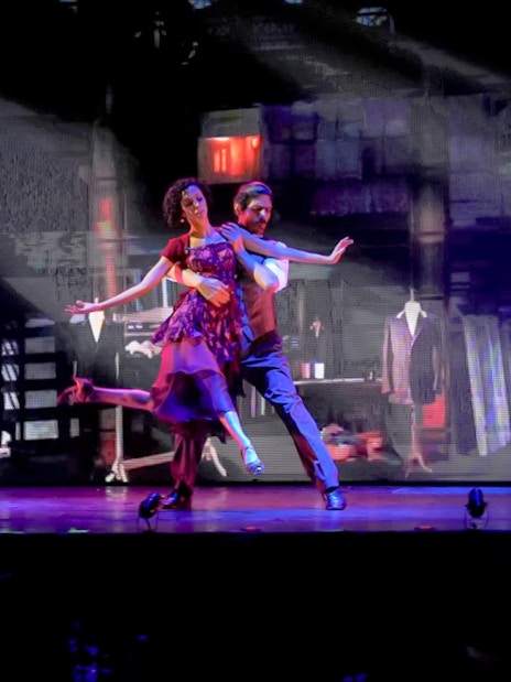 Dancers performing at Madero Tango Show in Buenos Aires.