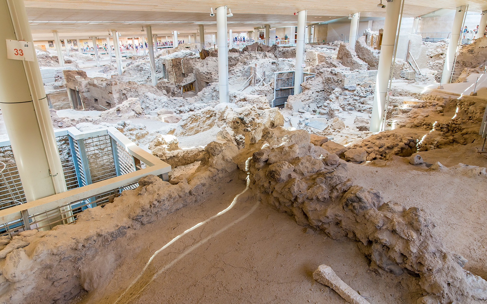 Ancient Akrotiri ruins on Santorini, part of the Full Day Sightseeing Bus Tour.