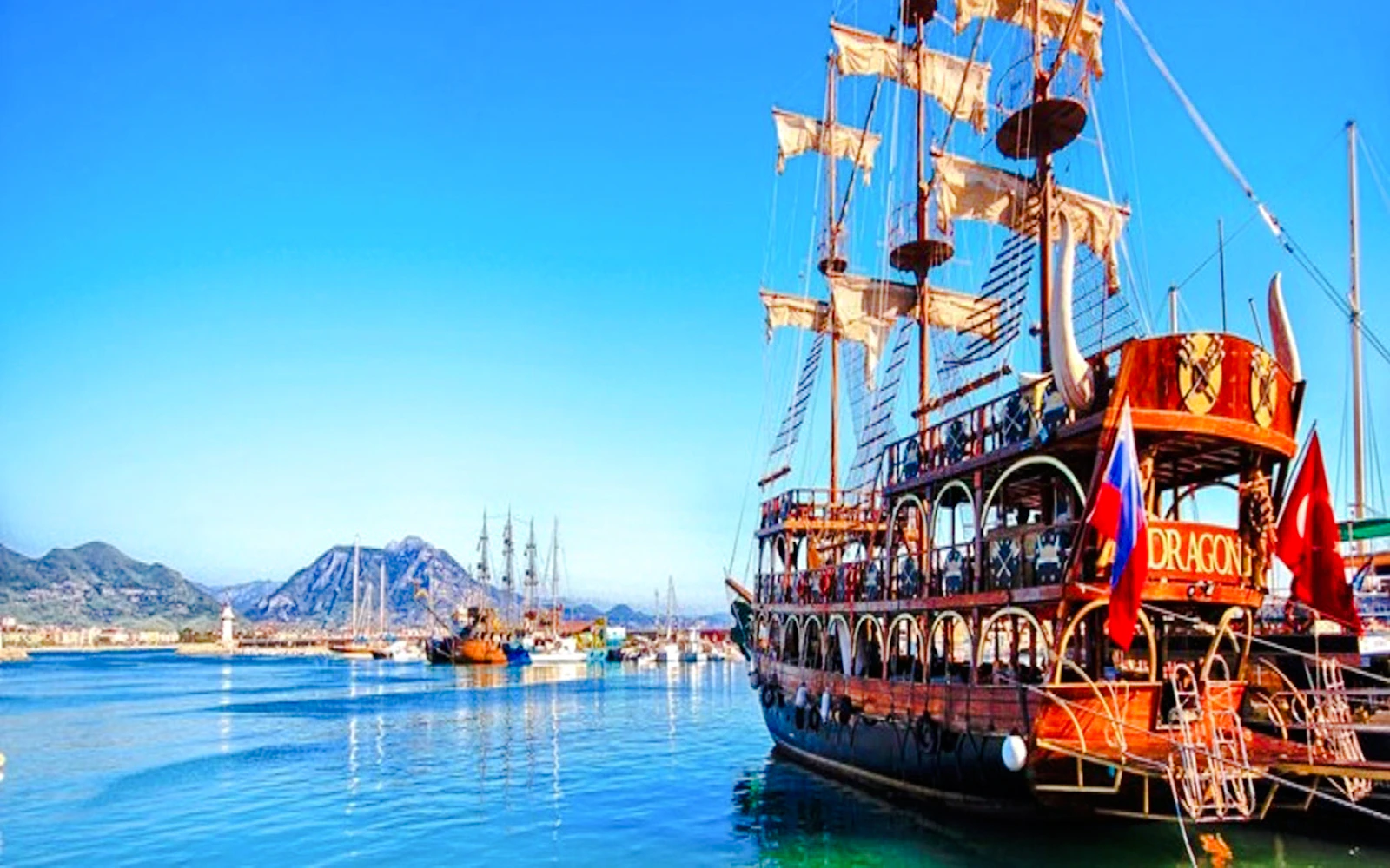 Bodrum Pirate Boat Cruise with BBQ Lunch and Hotel Transfer
