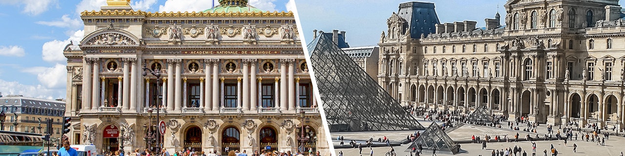 Combo: Biglietti con orario prestabilito per l'Opera Garnier + biglietti con accesso riservato al Museo del Louvre