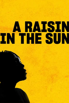 A Raisin in the Sun play poster with cast names and show dates.