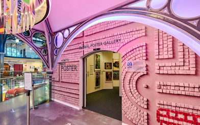 Global Poster Gallery entrance at London Transport Museum.