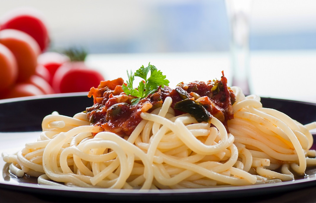 Pasta alla Milanese dish on a food tour in Milan.