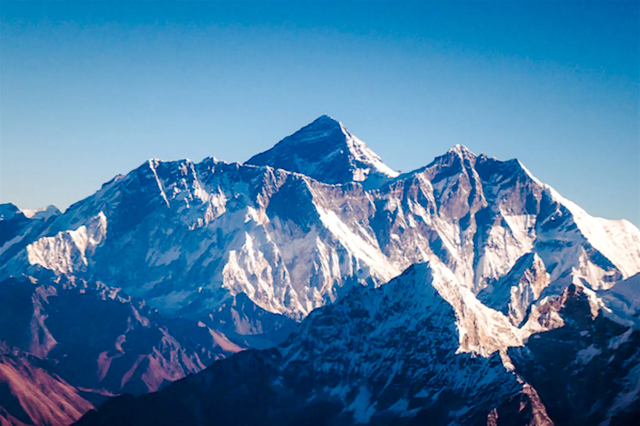 Mount Everest view from scenic flight, Everest Region, Kathmandu tour.