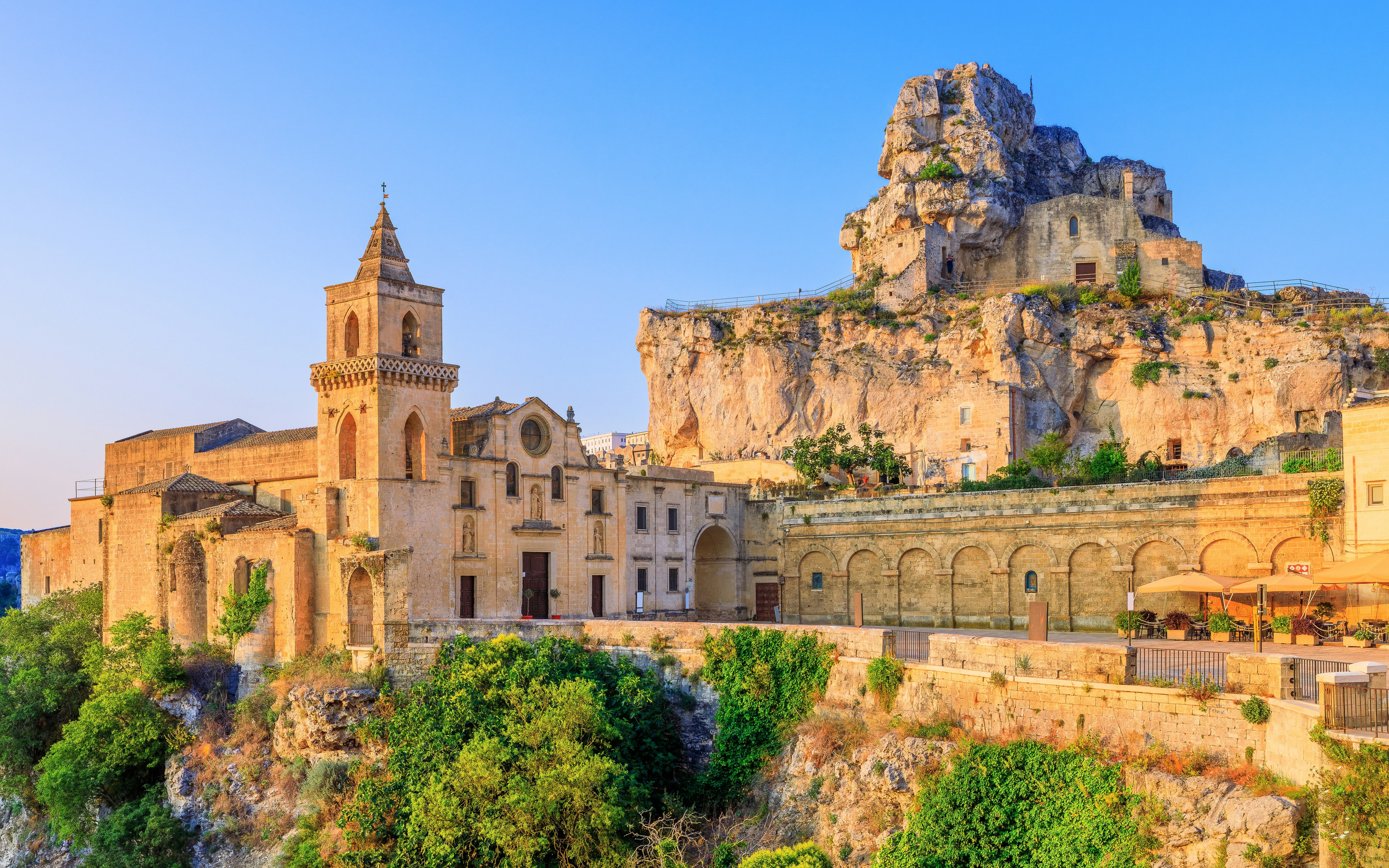 San Pietro Caveoso Church and Church of Saint Mary of Idris in Matera, Italy.