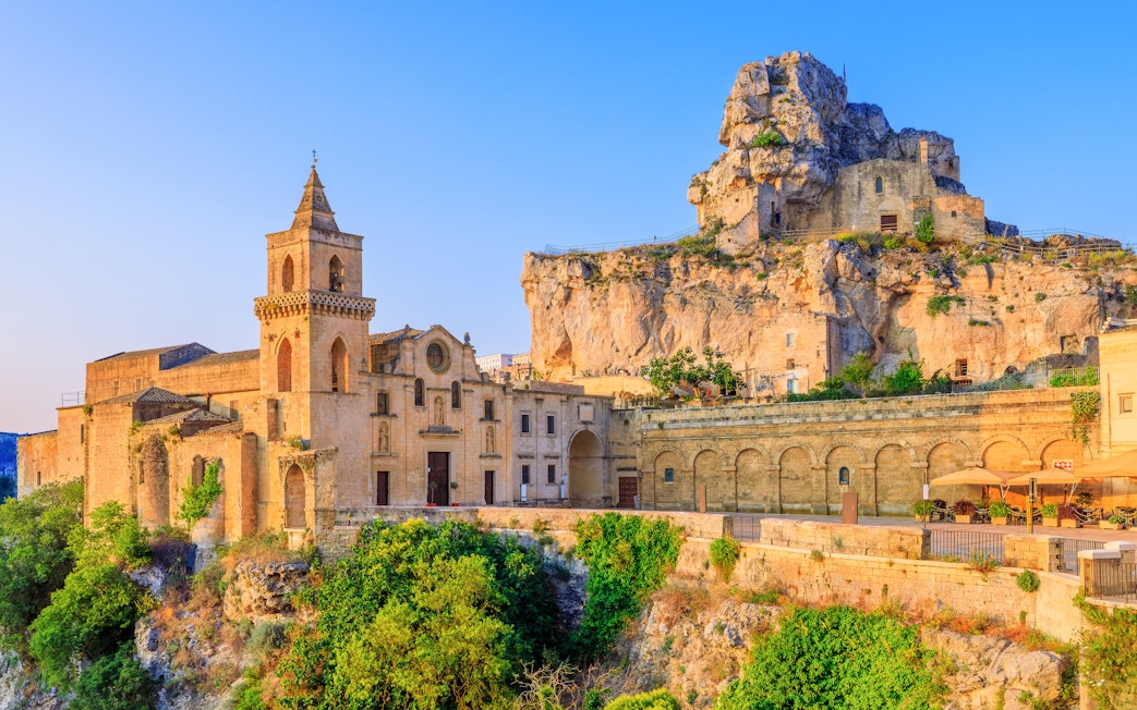 San Pietro Caveoso Church and Church of Saint Mary of Idris in Matera, Italy.