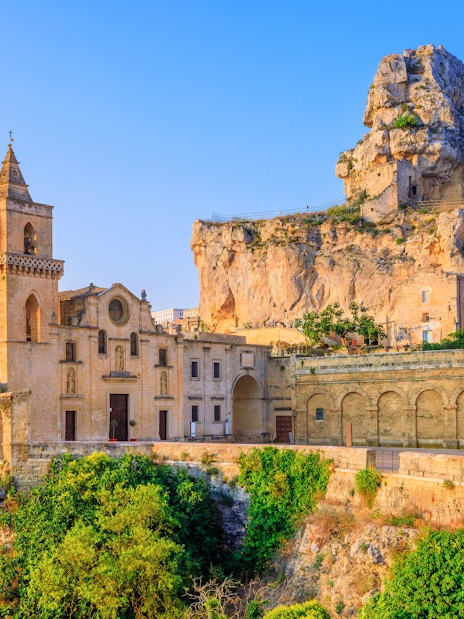 San Pietro Caveoso Church and Church of Saint Mary of Idris in Matera, Italy.