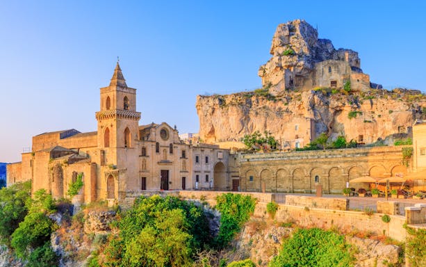 San Pietro Caveoso Church and Church of Saint Mary of Idris in Matera, Italy.