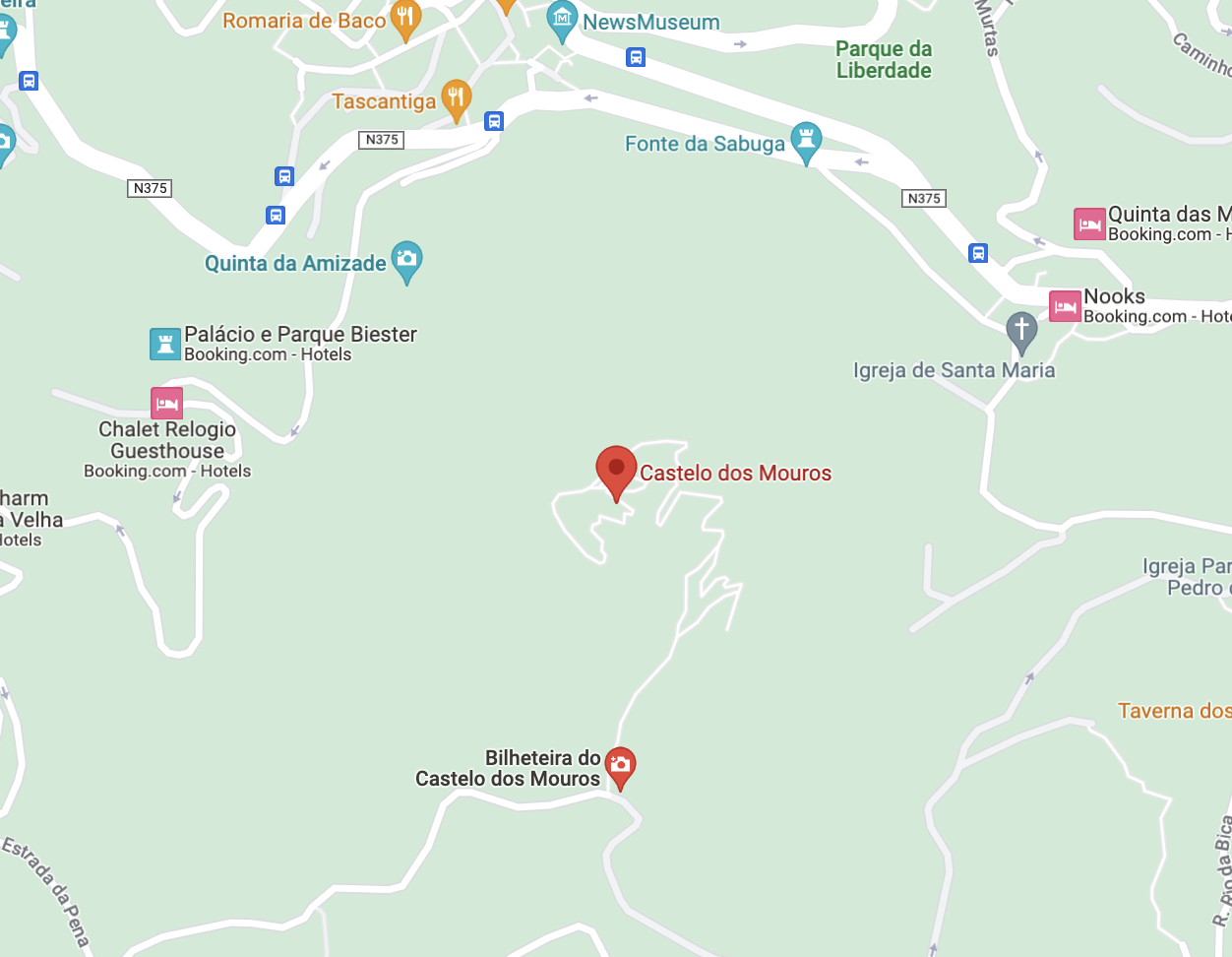 Moorish Castle Location on Map