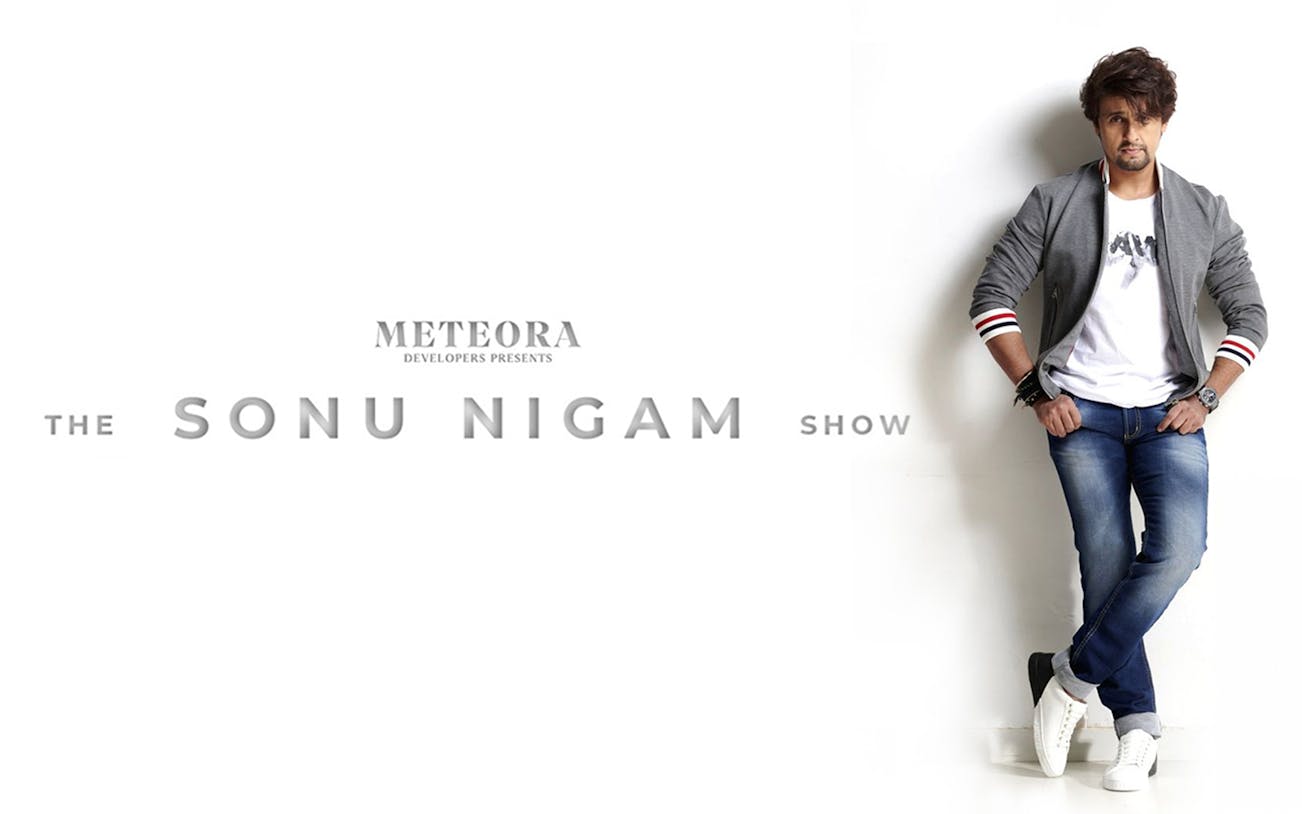 Sonu Nigam promotional poster for live show at Coca-Cola Arena.