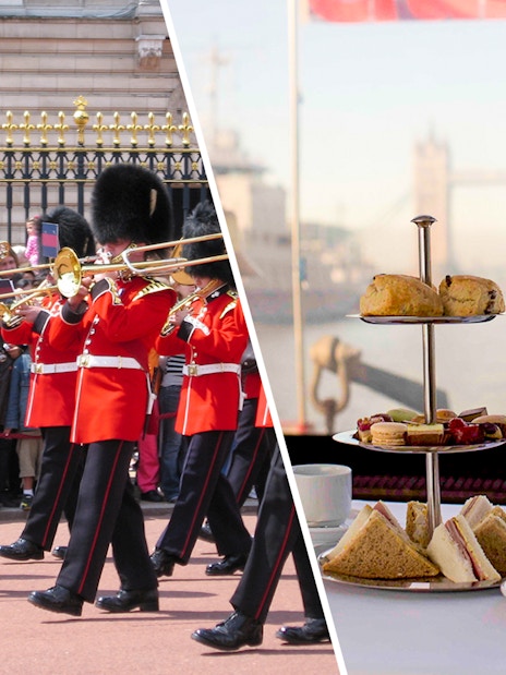 Changing of the Guards at Buckingham Palace and afternoon tea on a London cruise.