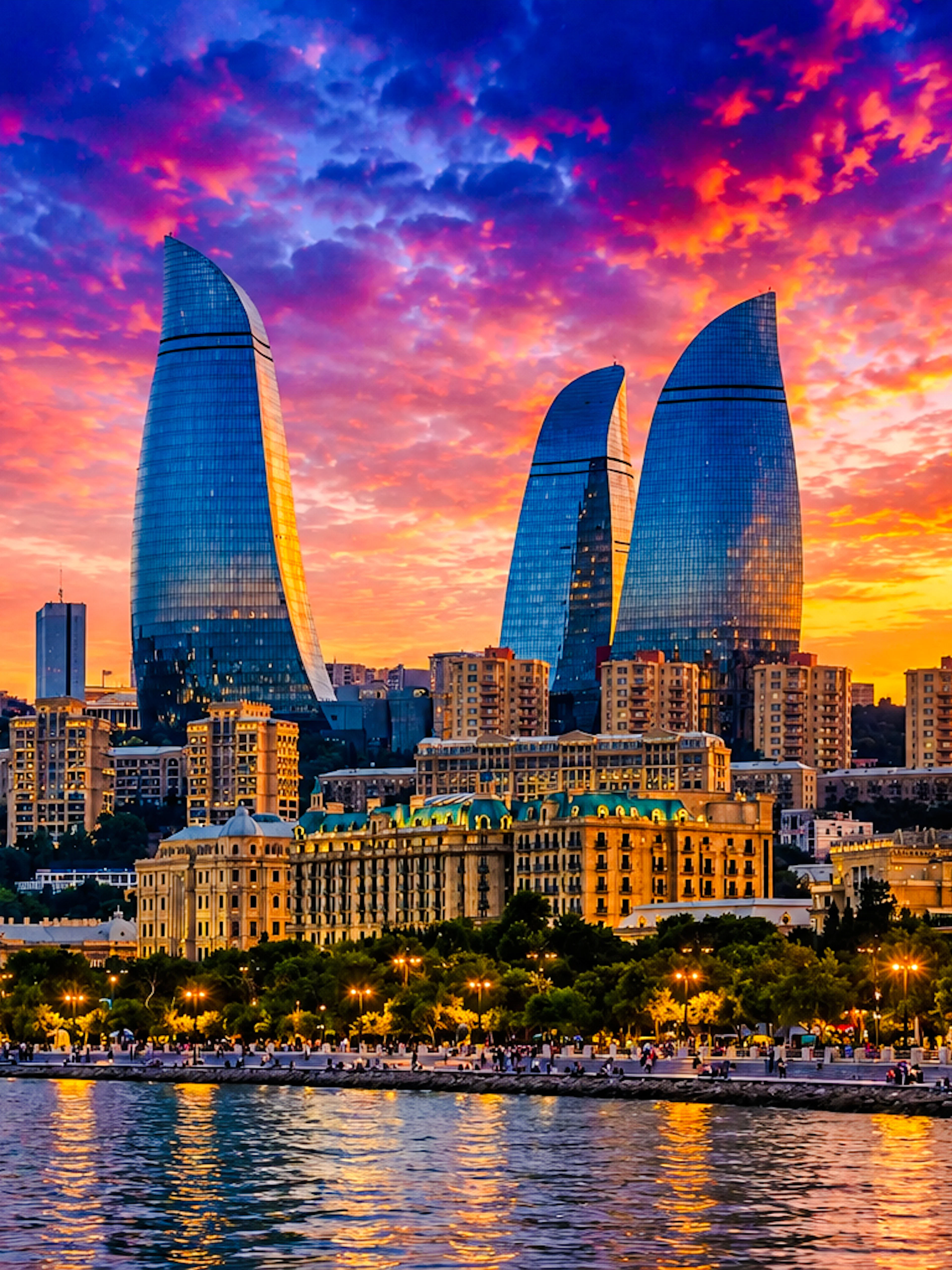 baku walking tour: old city & modern baku-1