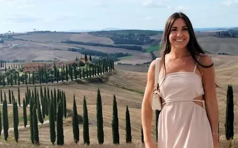 Val d’Orcia landscape with cypress trees near Pienza, Tuscany, Italy.