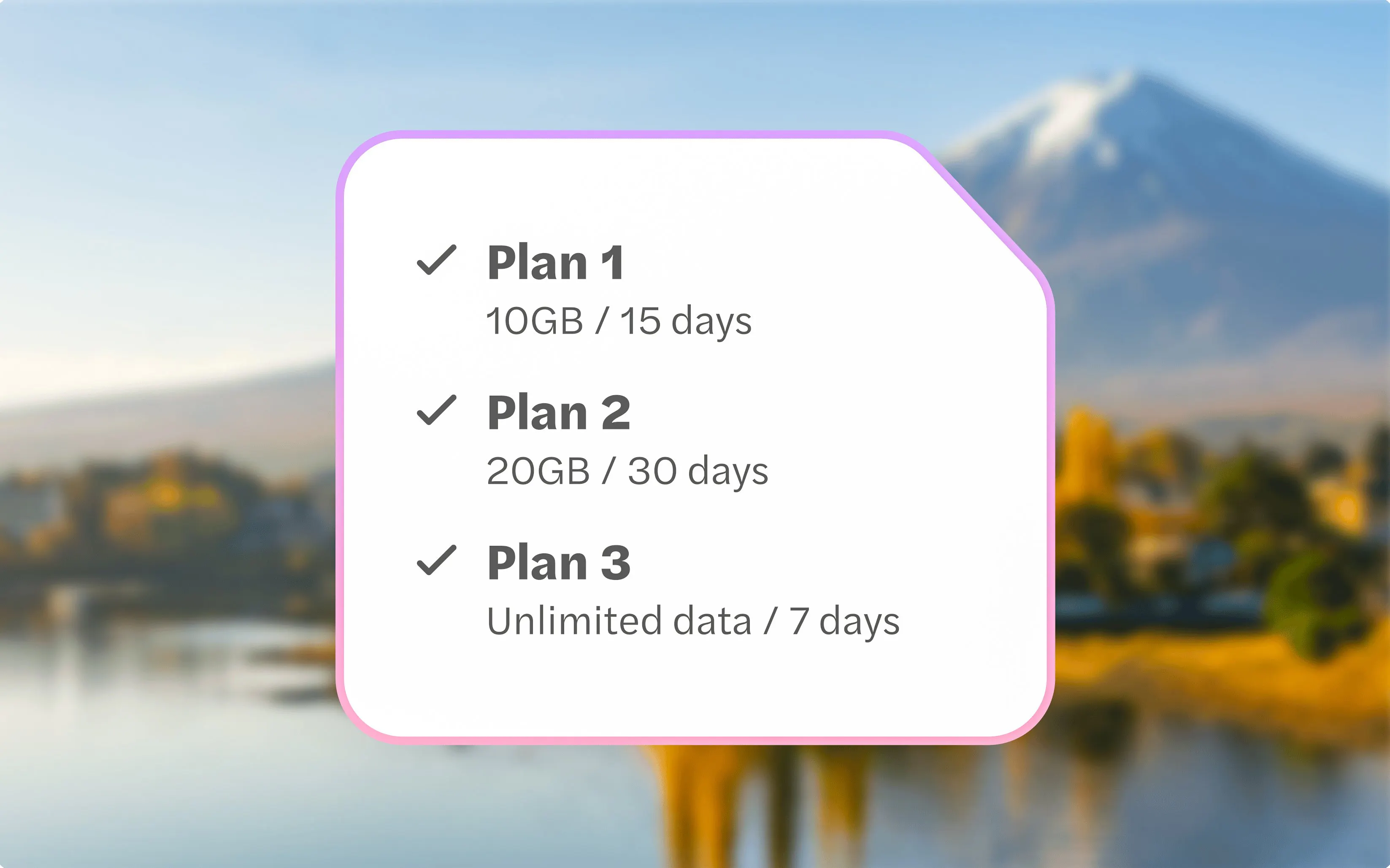 Gohub Japan e-sim plans with data options and durations.