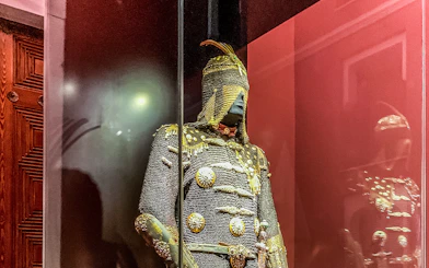 Topkapi Palace's Imperial Treasury armor display in Istanbul.