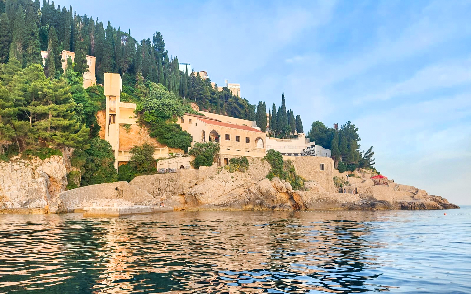 Dubrovnik coastline with historic fortifications, featured in Game of Thrones tour.