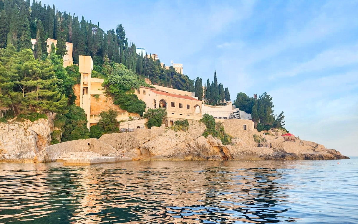Dubrovnik coastline with historic fortifications, featured in Game of Thrones tour.