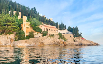 Dubrovnik coastline with historic fortifications, featured in Game of Thrones tour.