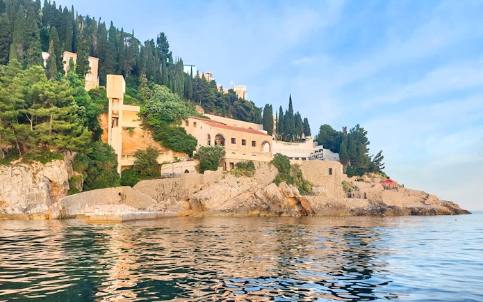 Dubrovnik coastline with historic fortifications, featured in Game of Thrones tour.
