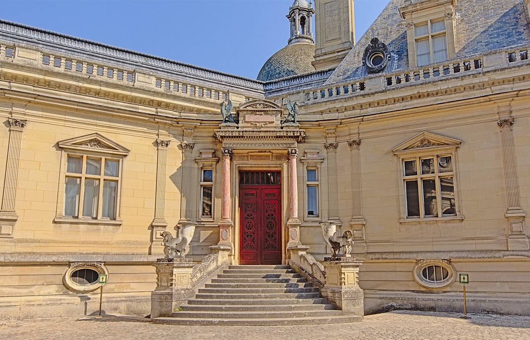 Staricase and Door in the inner court of the Chateau de Chantilly