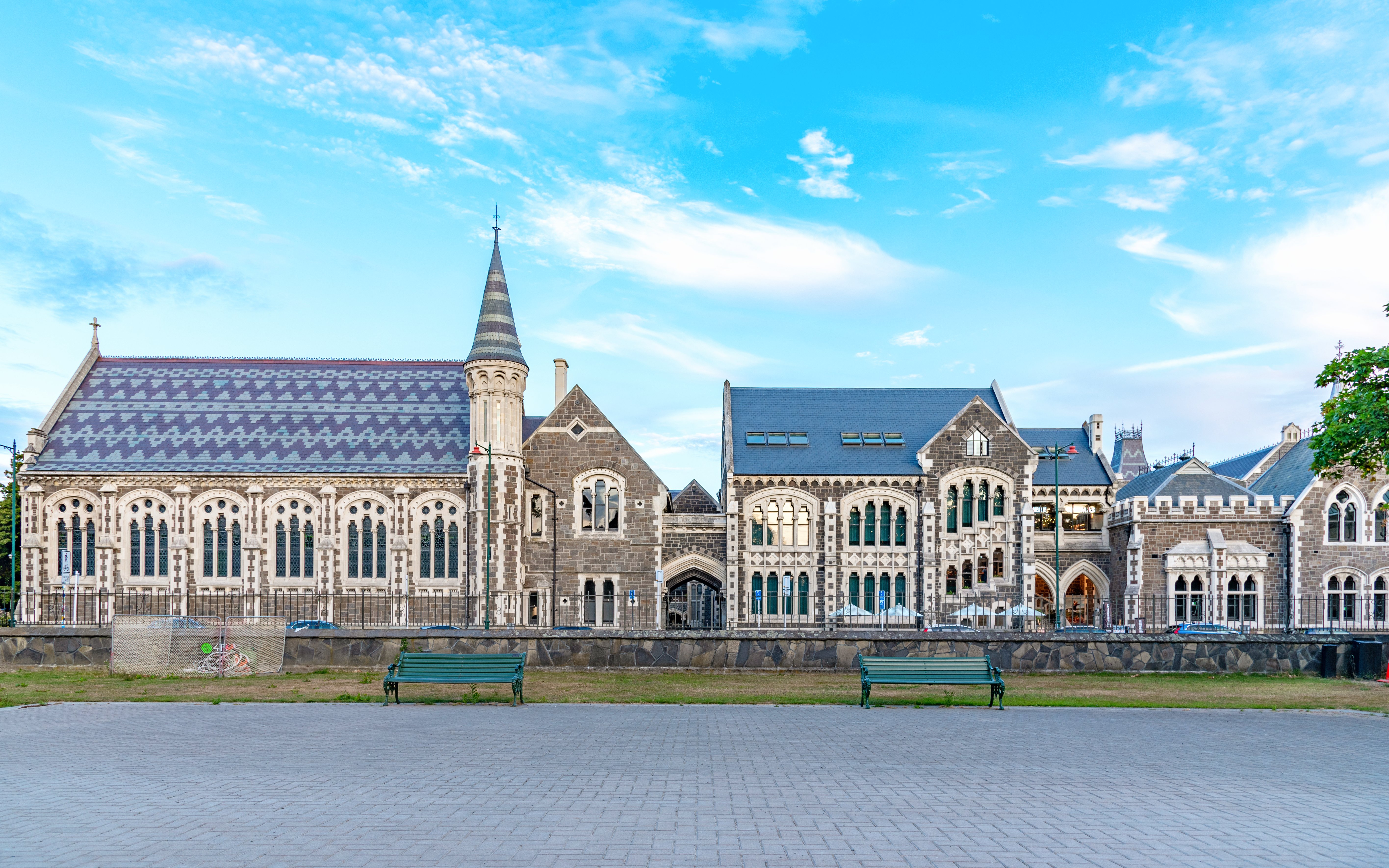 Canterbury Teece Museum exterior in Christchurch, New Zealand, showcasing Gothic architecture.