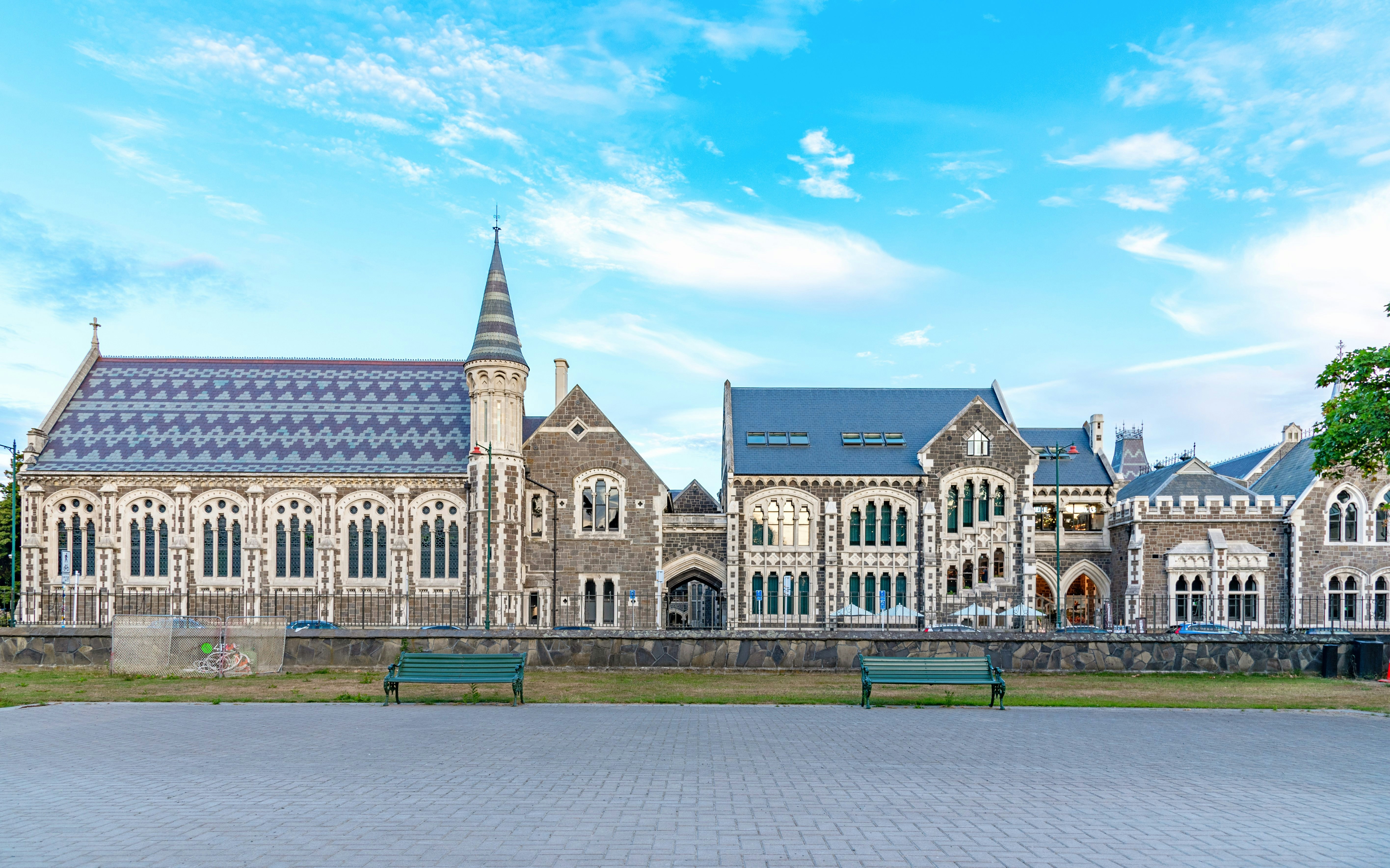 Canterbury Teece Museum exterior in Christchurch, New Zealand, showcasing Gothic architecture.