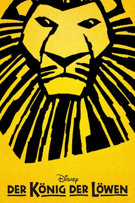 Lion face illustration for Disney's The Lion King musical in Hamburg.