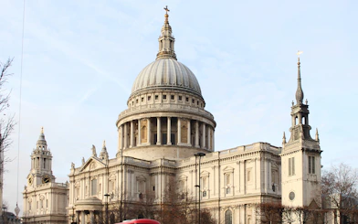 St. Paul's Cathedral dome and towers in London.