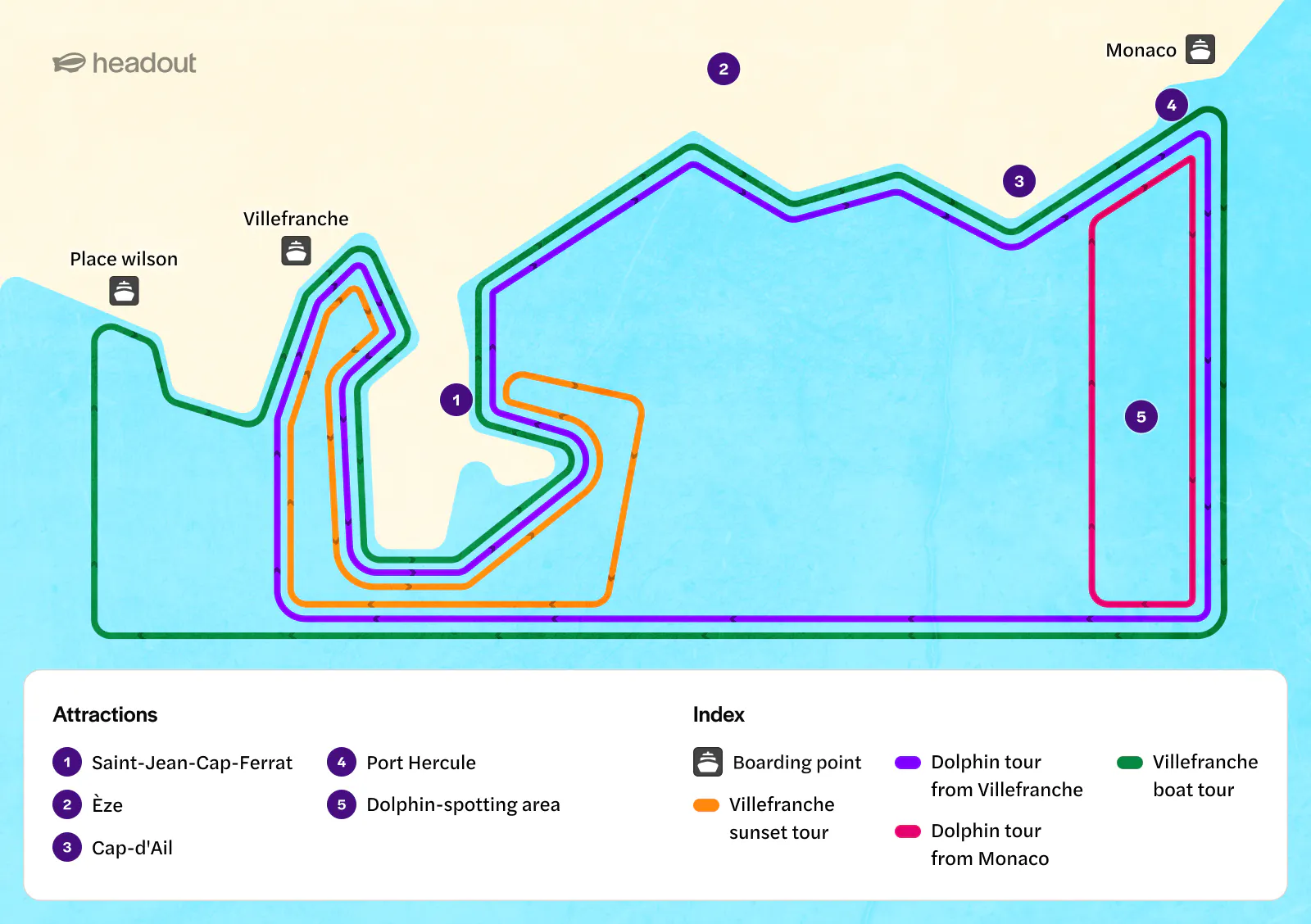 Monaco Cruise Route Map