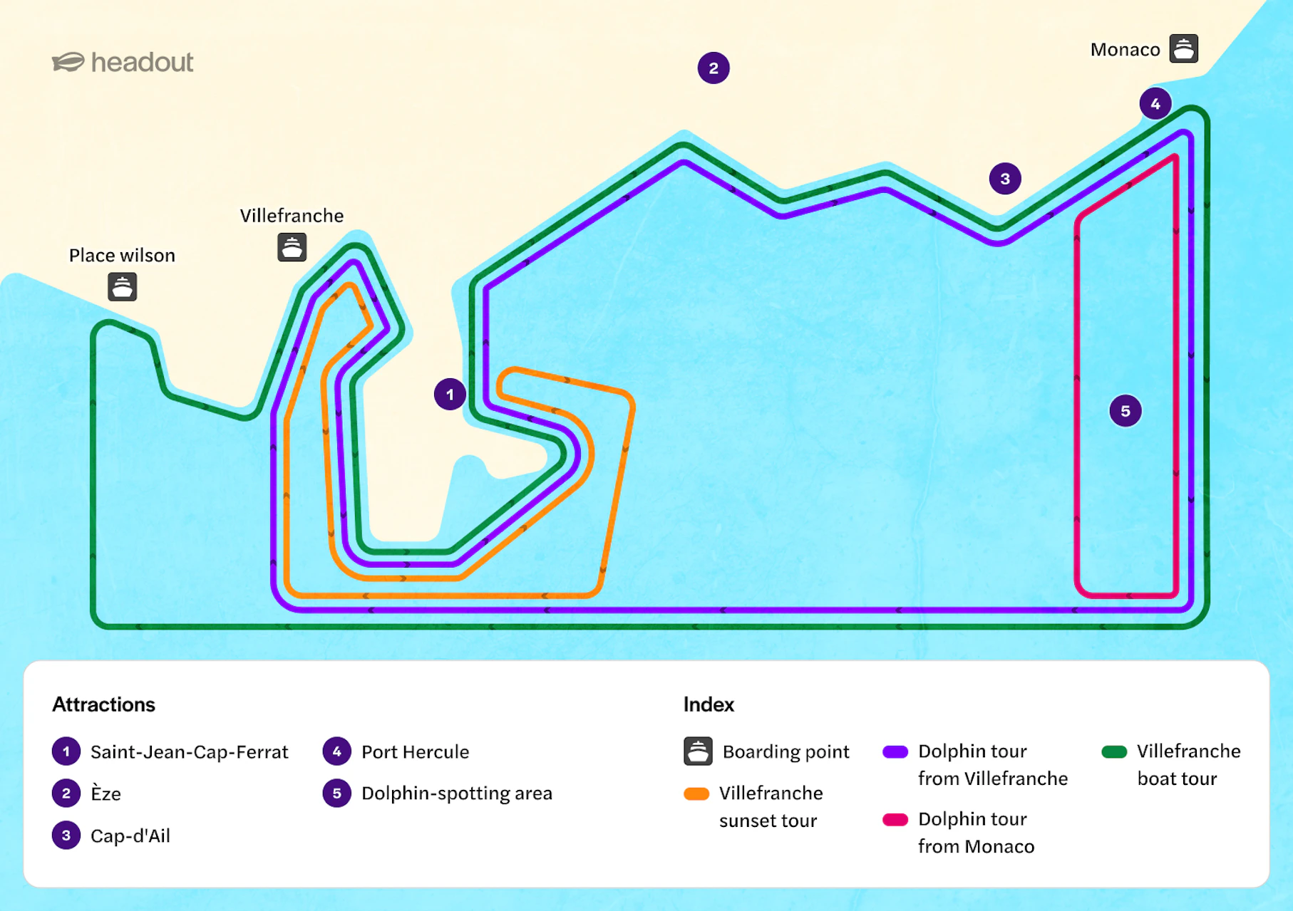 Monaco Cruise Route Map