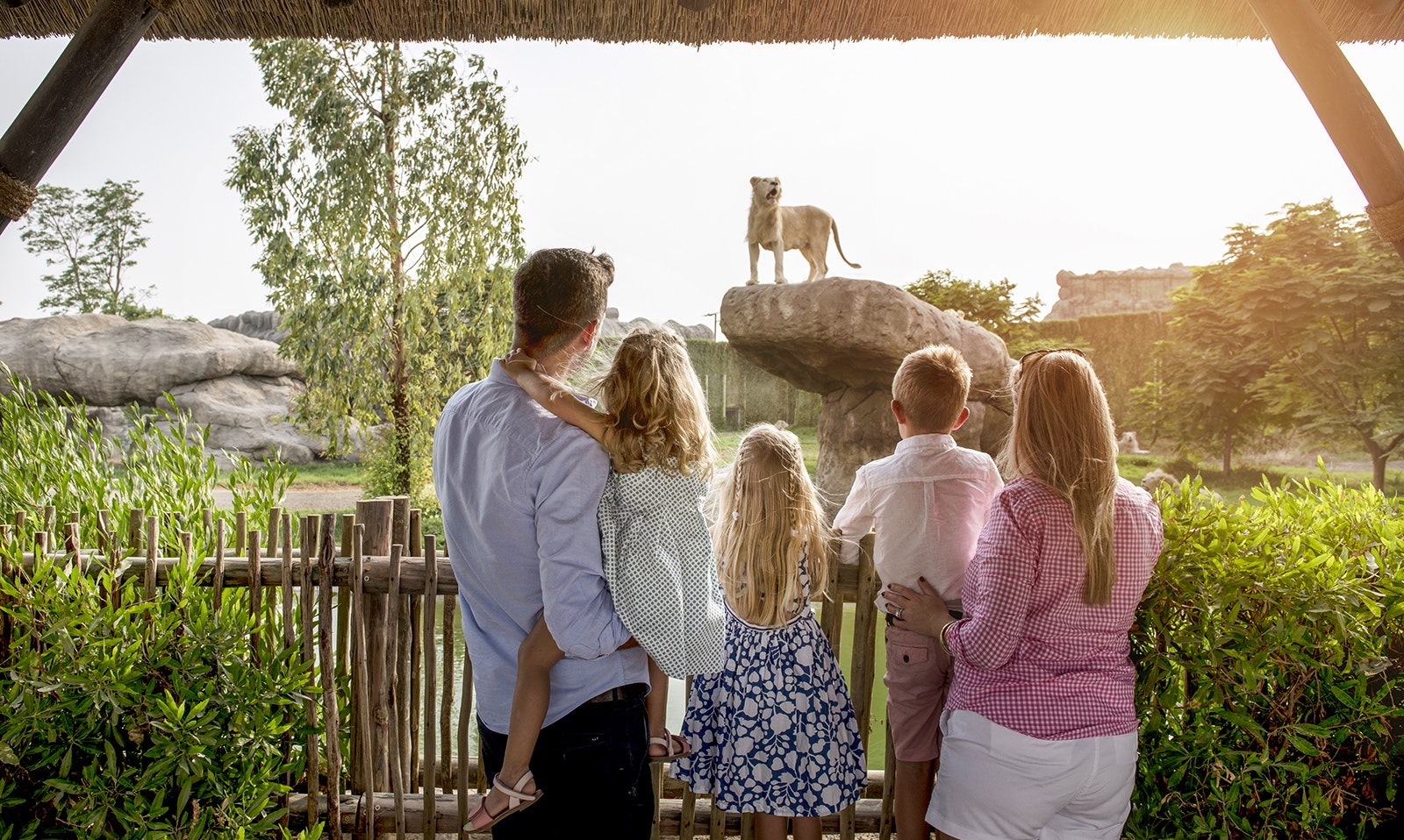 A family at DUBAI SAFARI PARK