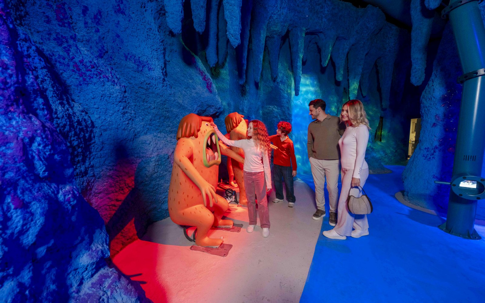 Visitors exploring Bikini Bottom secret sea cave at Nickelodeon Play Tersane Istanbul.
