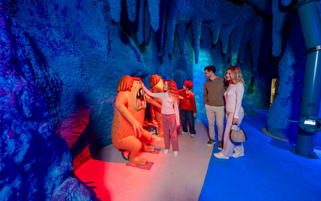 Visitors exploring Bikini Bottom secret sea cave at Nickelodeon Play Tersane Istanbul.
