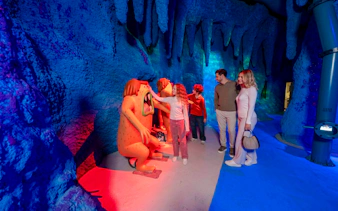 Visitors exploring Bikini Bottom secret sea cave at Nickelodeon Play Tersane Istanbul.