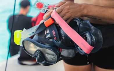 Snorkeling masks and safety gear for tourists on Formentera Cruise Tour.