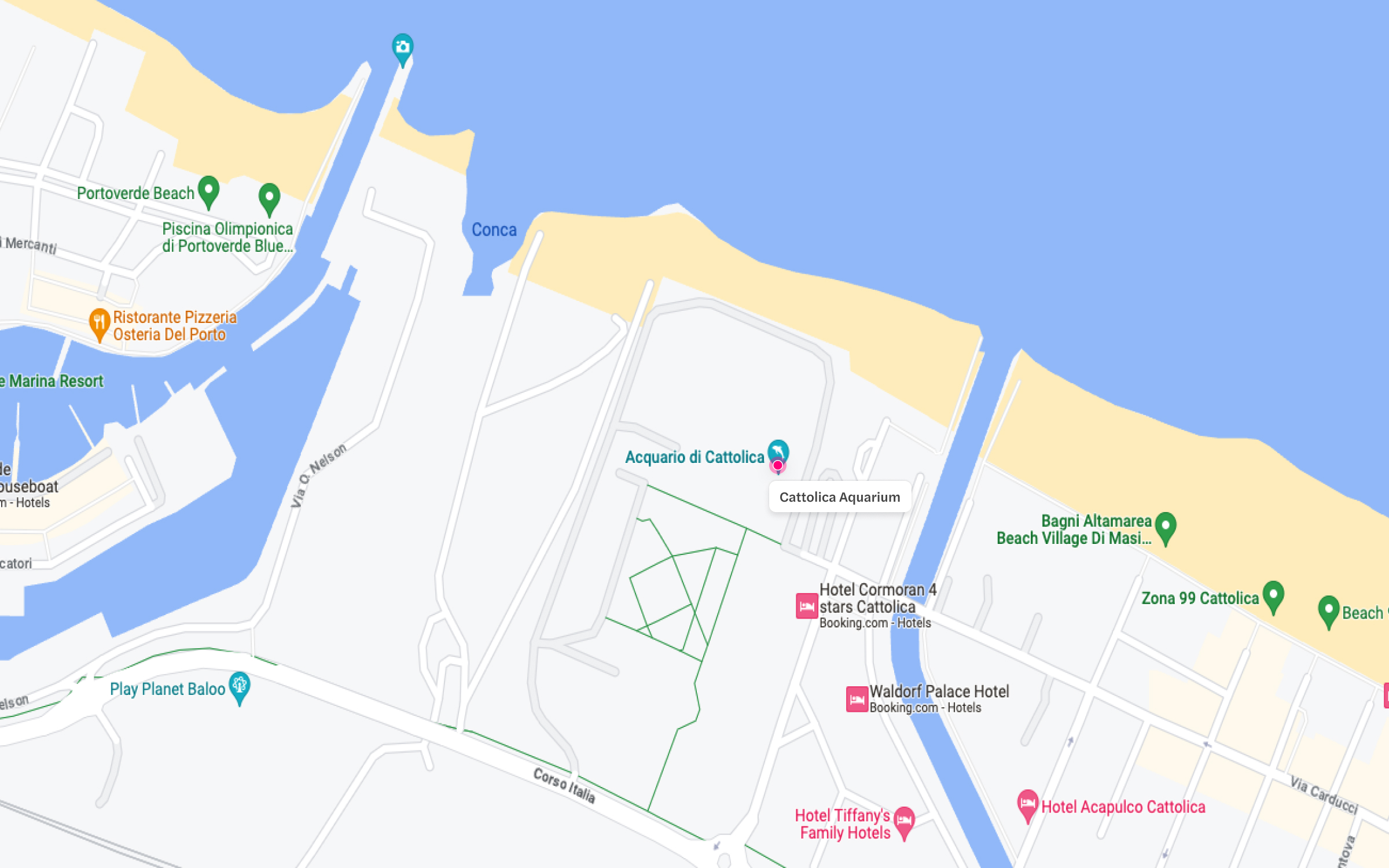 Cattolica aquarium getting there