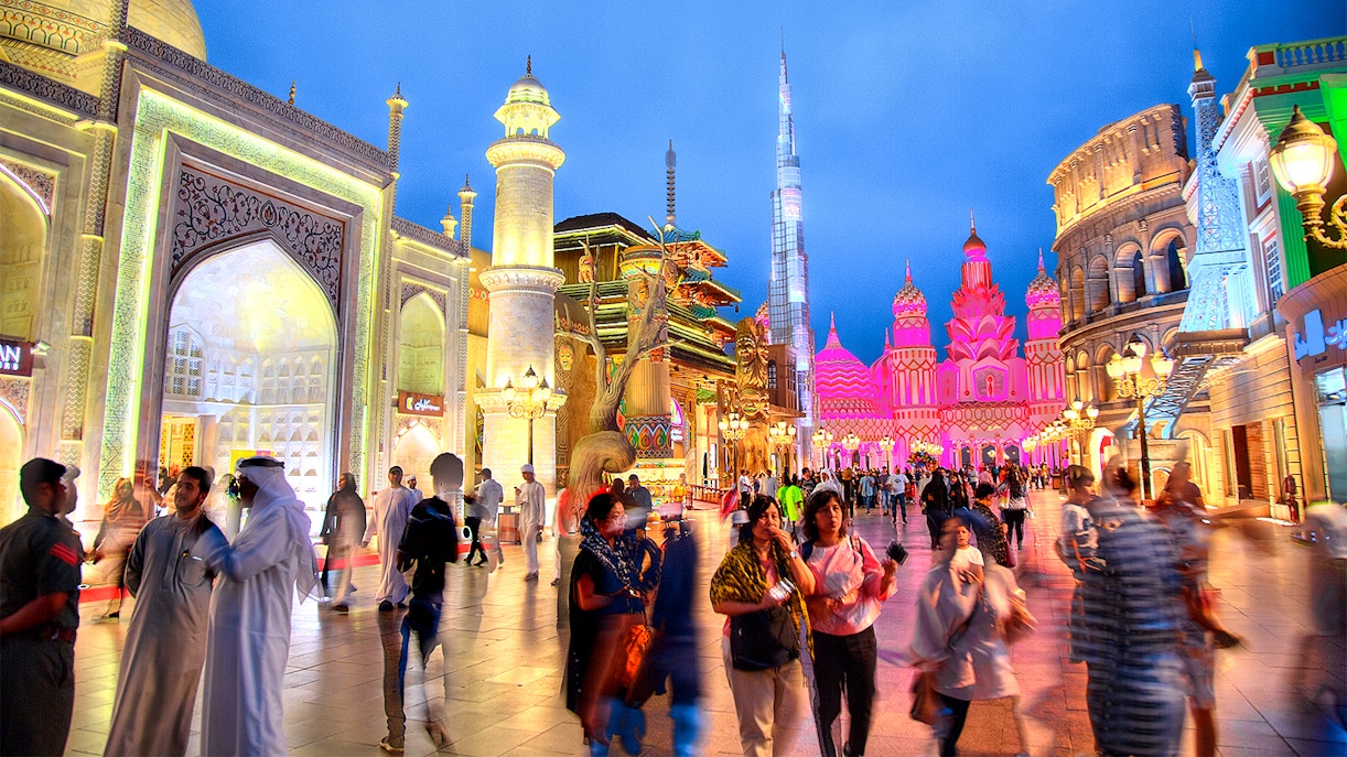 Tourist exploring Global Village Dubai
