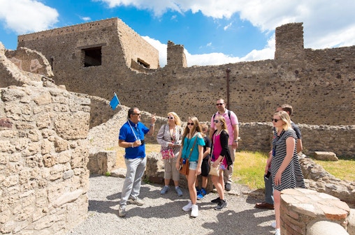 Fra Napoli: Pompeii, Herculaneum og Vesuv dagstur med transport