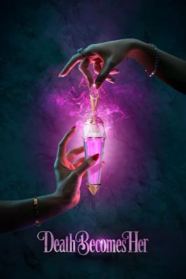 Death Becomes Her show poster with Meryl Streep and Goldie Hawn in New York City.