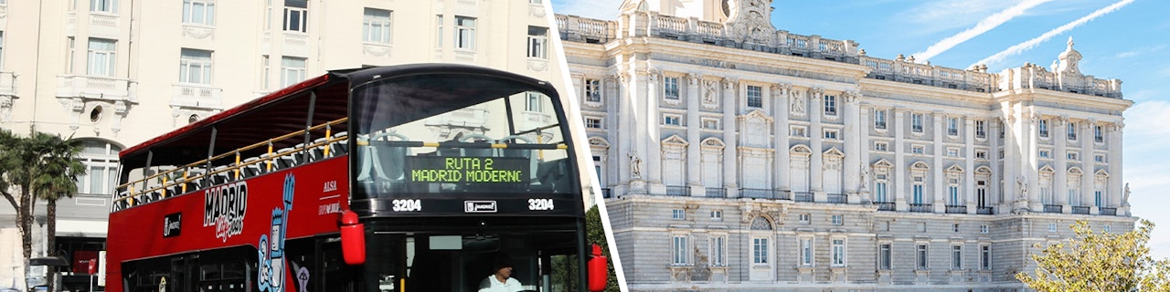 Combo: tour in autobus Hop-on Hop-off a Madrid + Biglietti Salta la Fila per il Palazzo Reale di Madrid