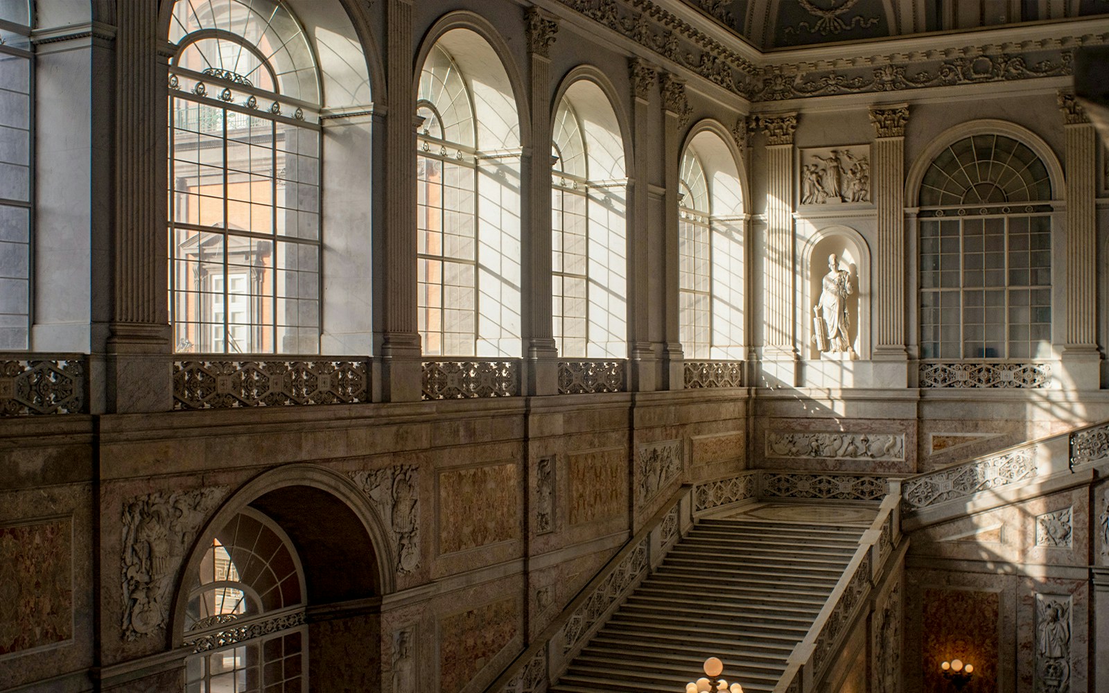 Palace of Capodimonte stairs inside